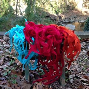 Hand Felted Merino Wool Trellis Scarf
